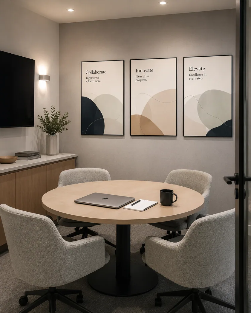 Ofis toplantı odası poster seti — tasarım 9