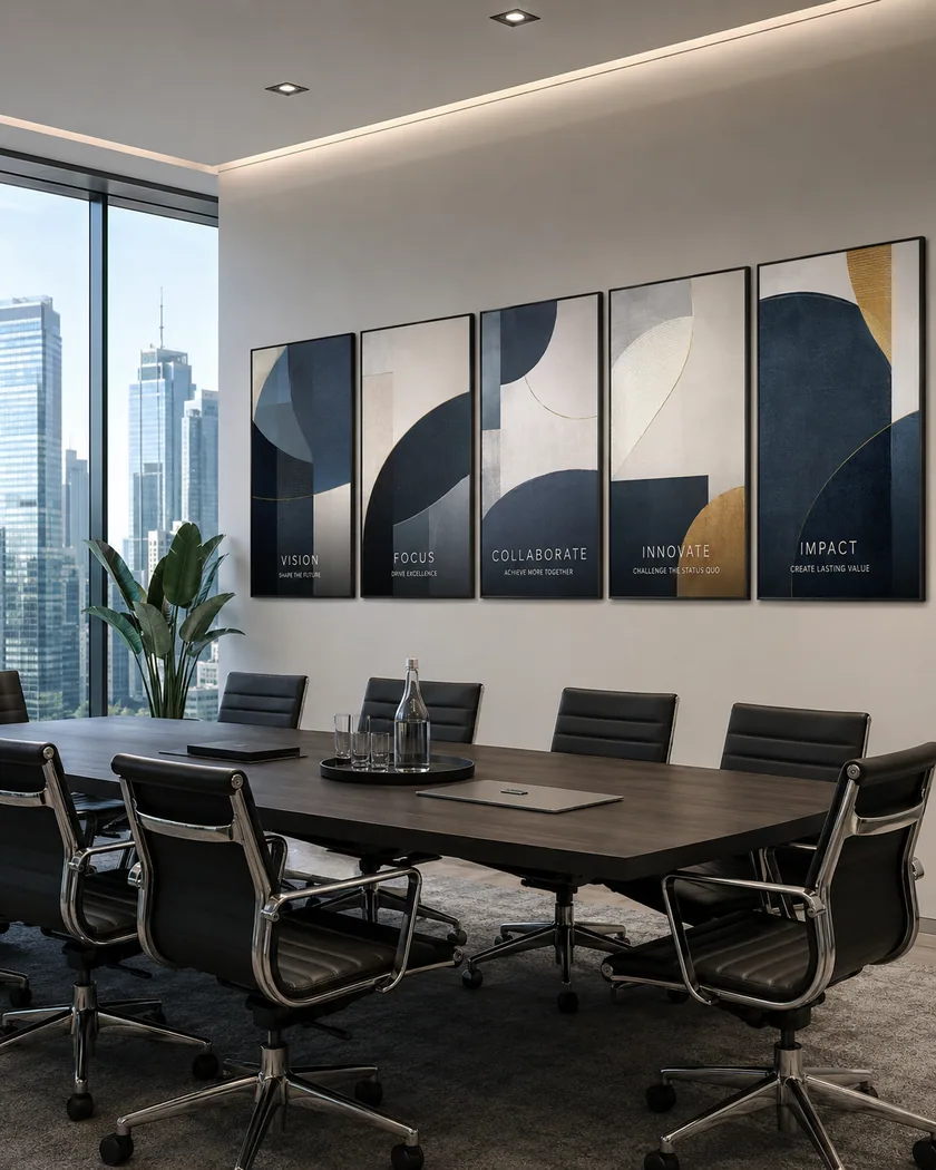 Ofis toplantı odası poster seti — tasarım 10