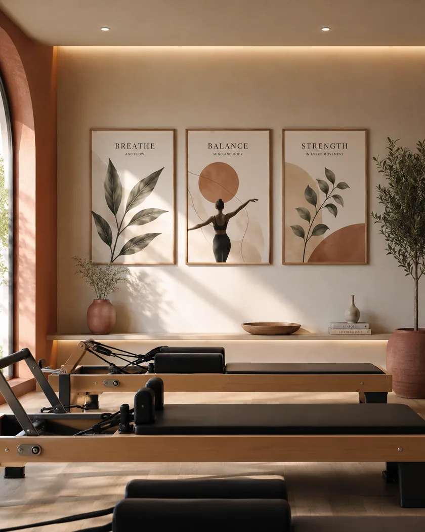 Pilates-yoga stüdyosu posterleri — tasarım 2