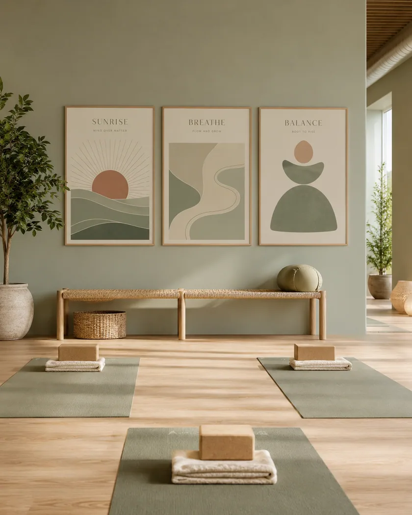 Pilates-yoga stüdyosu posterleri — tasarım 3