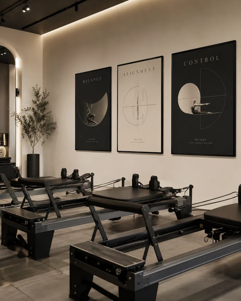 Pilates-yoga stüdyosu posterleri — tasarım 4