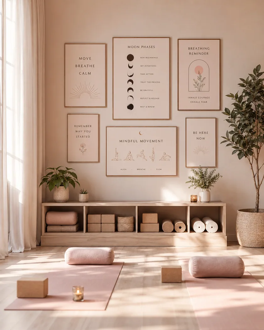 Pilates-yoga stüdyosu posterleri — tasarım 5