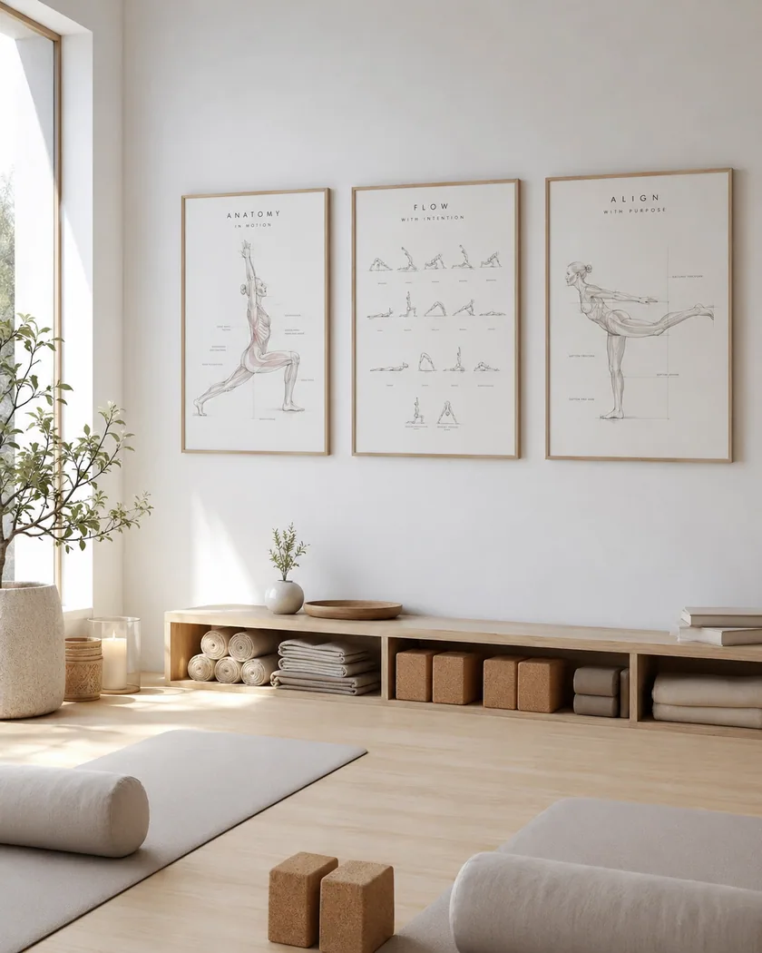 Pilates-yoga stüdyosu posterleri — tasarım 7