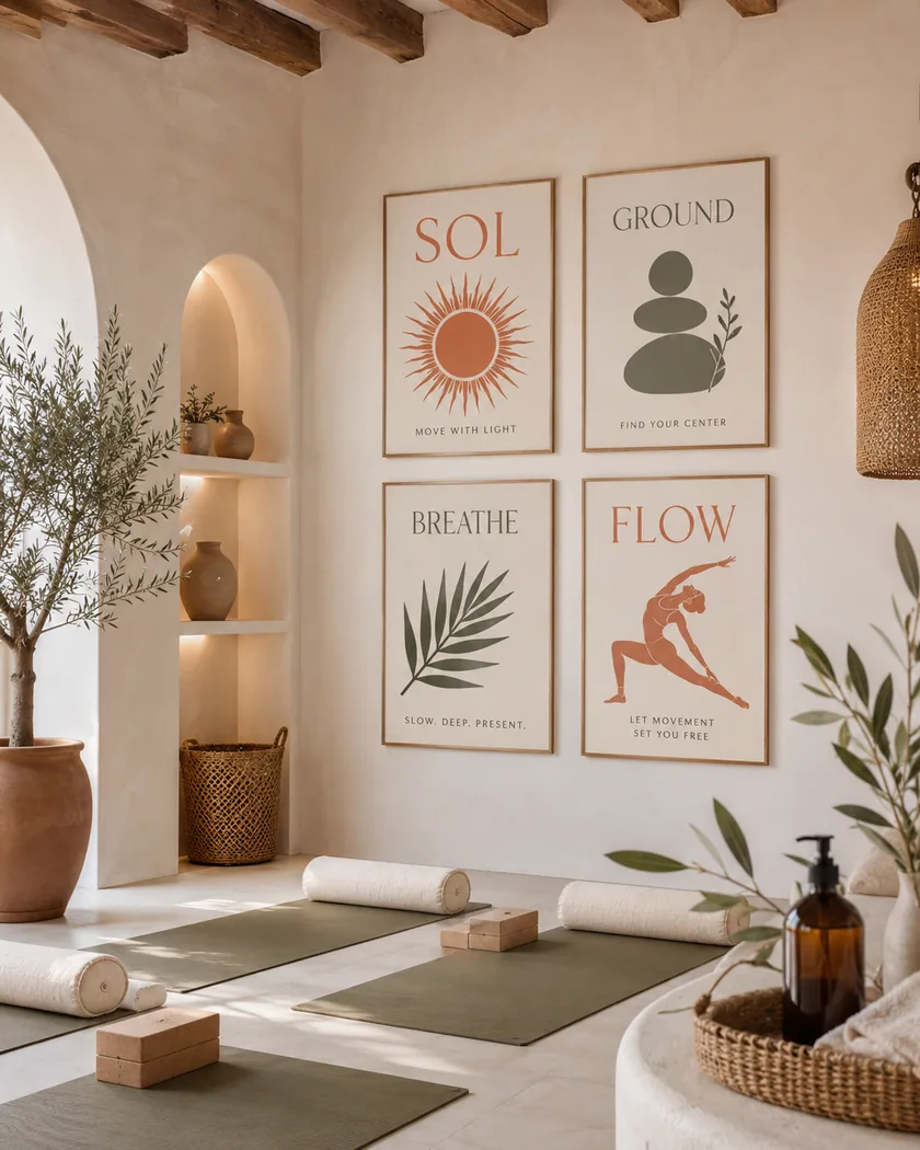 Pilates-yoga stüdyosu posterleri — tasarım 8