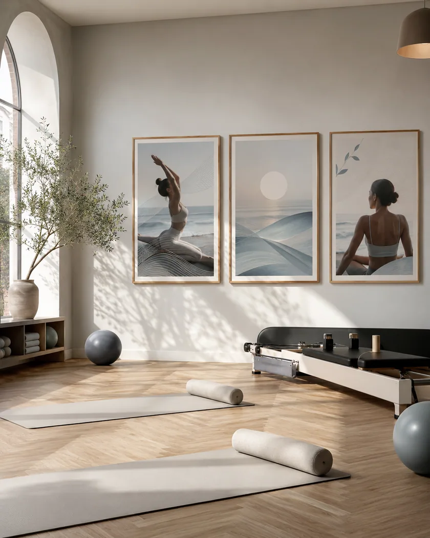 Pilates-yoga stüdyosu posterleri — tasarım 10
