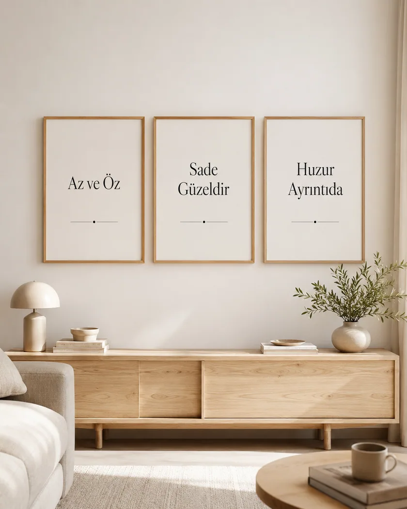 Türkçe minimal söz posterleri — kapak görseli