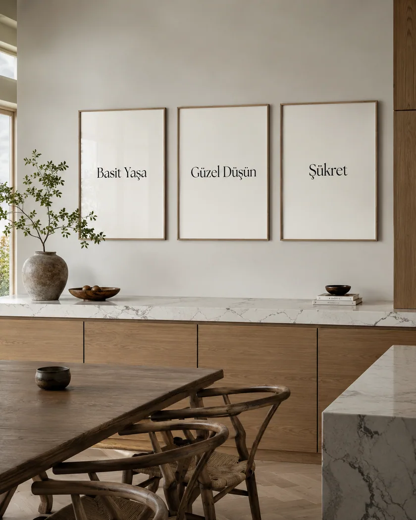 Türkçe minimal söz posterleri — tasarım 7