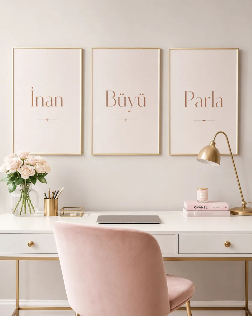 Türkçe minimal söz posterleri — tasarım 8