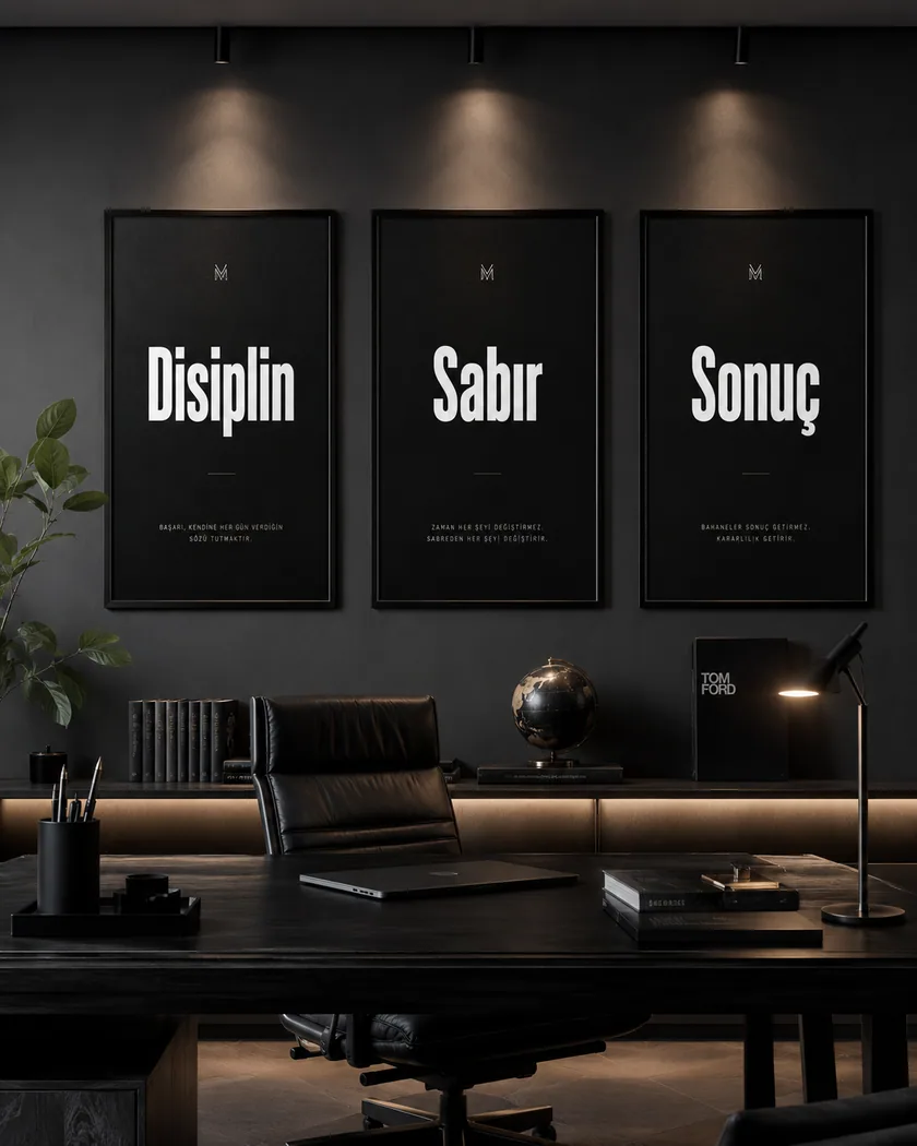 Türkçe minimal söz posterleri — tasarım 9