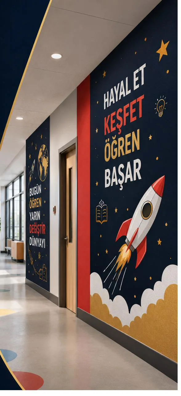 Okul & Kreş için duvar uygulaması